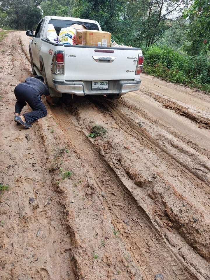 Muddy roads are the norm